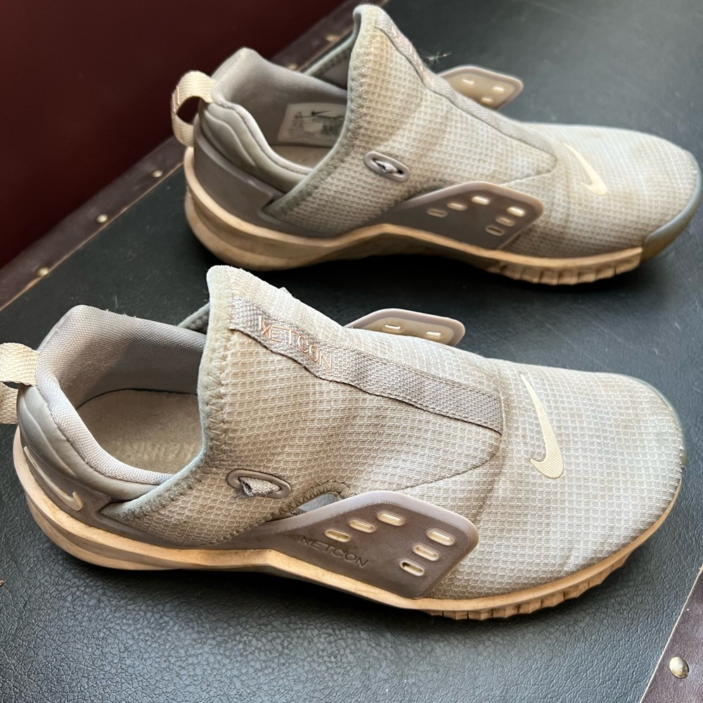 Nike Cream and Gray Slip-On Shoes